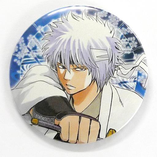 銀魂 坂田銀時 白夜叉 クリスタライト 缶バッジ ホロ ラメ 2点セット