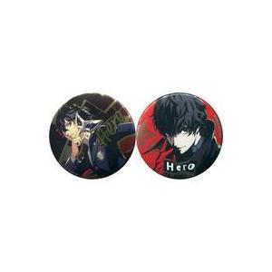 中古バッジ・ピンズ 主人公1 メタル風缶バッチ2個セット 「楽天