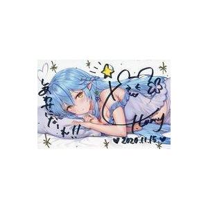 中古ポストカード 雪花ラミィ 直筆サイン入りHAONI先生描き下ろしイラストポストカード 「バ
