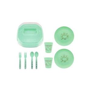 中古食器 グリーン すみっコ弁当 ピクニックセット 「すみっコぐらし