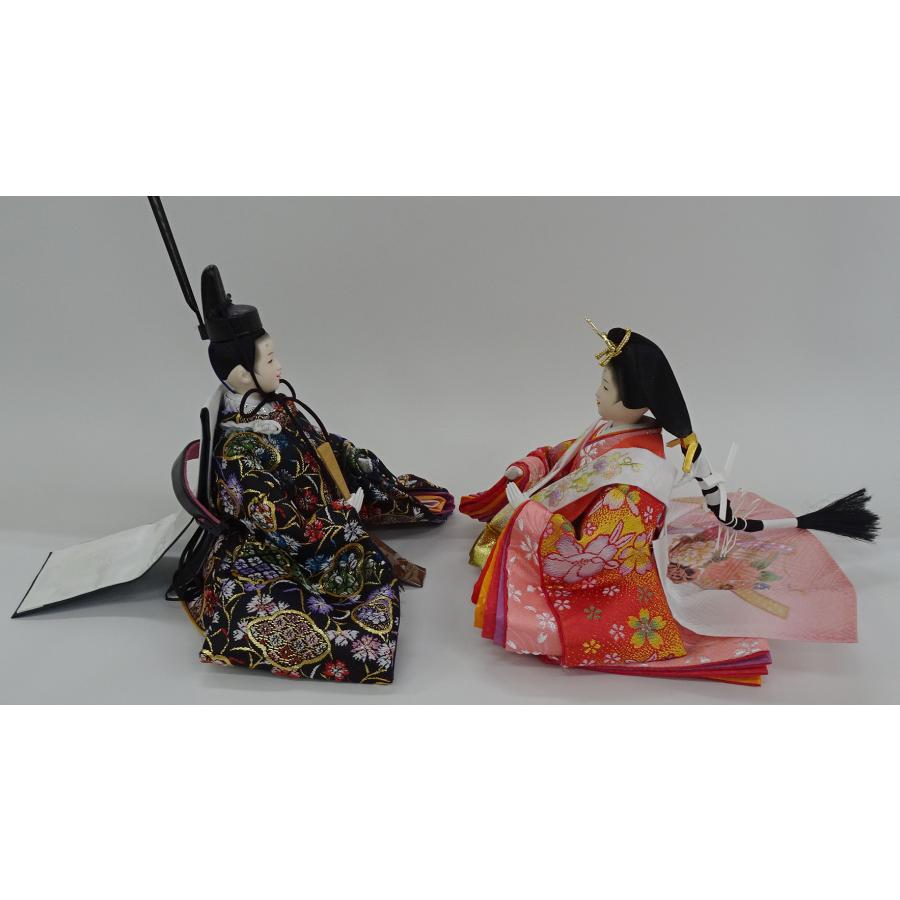 雛人形 おしゃれ コンパクト 間口５５ｃｍ刺繍小花桜平飾り 芥子親王(金襴衣装)_4