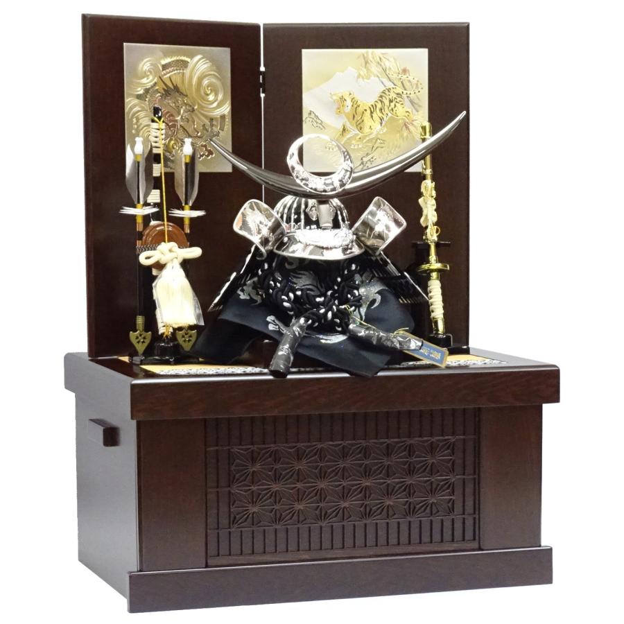 五月人形 上杉謙信 銀兜 コンパクト 12号 上杉 謙信 フィギュア