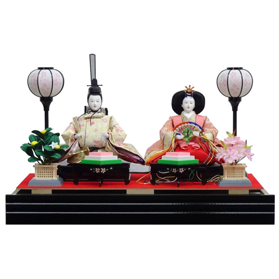 2023年コンパクト雛人形 ケース飾り 間口55ｃｍケース人形 御所篭 親王飾り 雛人形 ひな人形 K100 コンパクト 人形の佳月 雛人形 雛 ケース