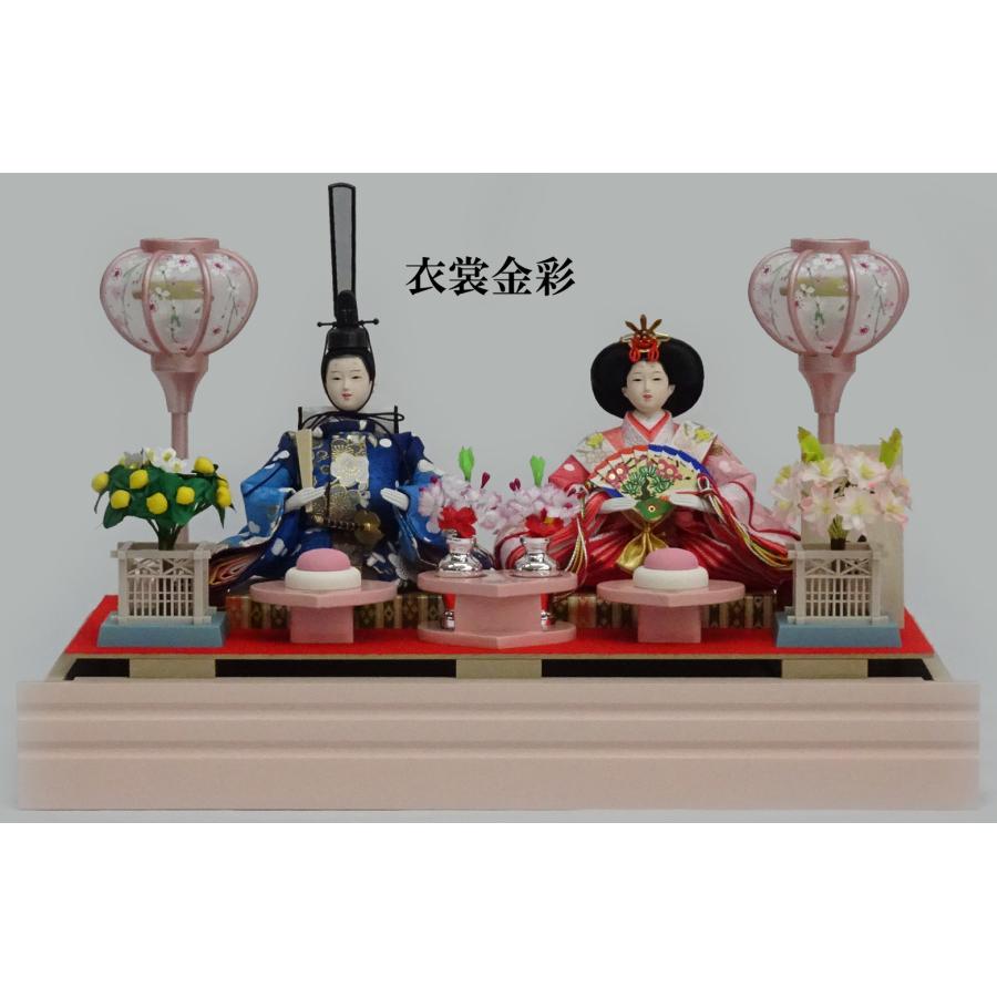 雛人形 ケース飾り コンパクト 選べる2種類の道具 間口46cmベビー