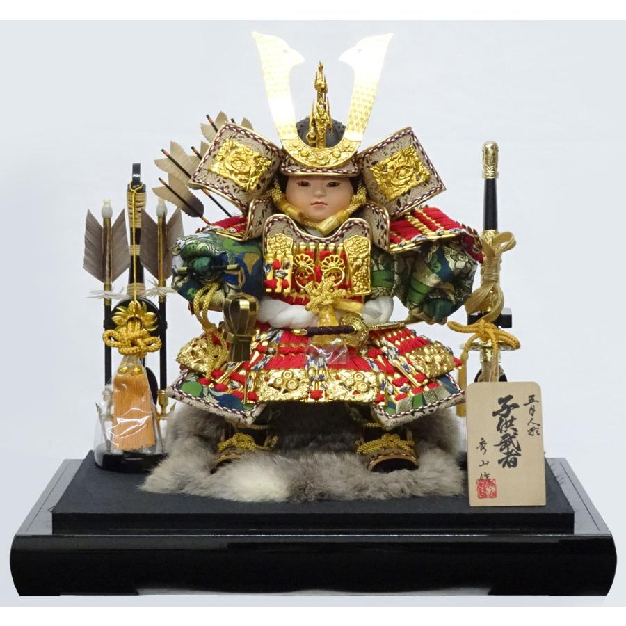子供陣大将 陣屋飾り 登龍 五月人形 こどもの日 五月人形 子供大将 ケース飾り かわいい 6号大将昇龍絵 : 駿河人形