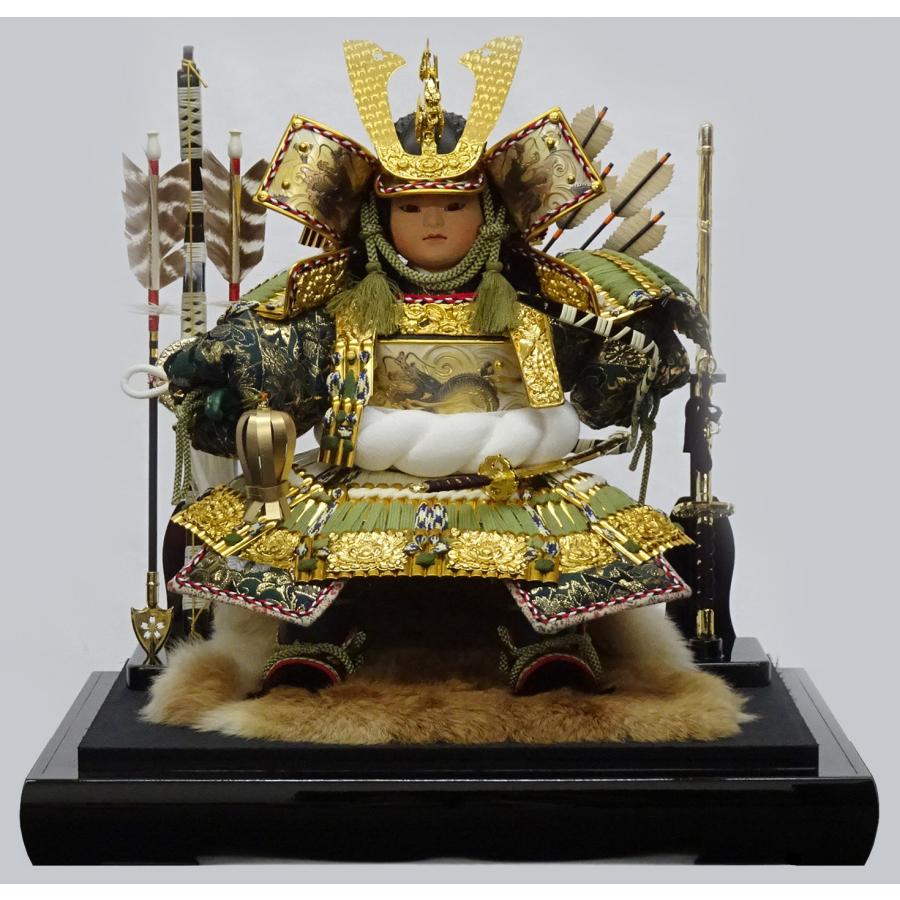 五月人形 子供大将 ケース飾り かわいい 7号大将城絵 : 駿河人形