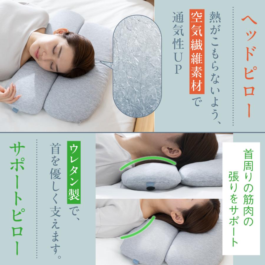 公式]【首と肩がホッとする低い枕 ローフラット】 枕 ピロー 首 肩