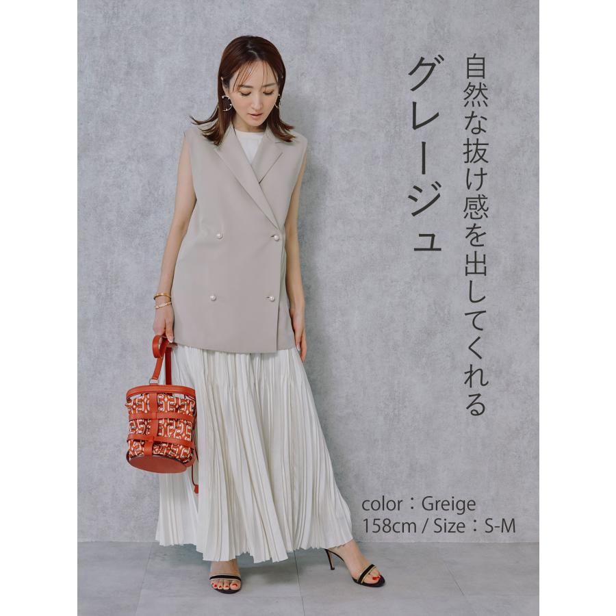 星玲奈さんコラボ】HOBI パールボタン ジレ テーラードジレ 星玲奈さんコラボ】HOBI パールボタン ジレ テーラードジレ
