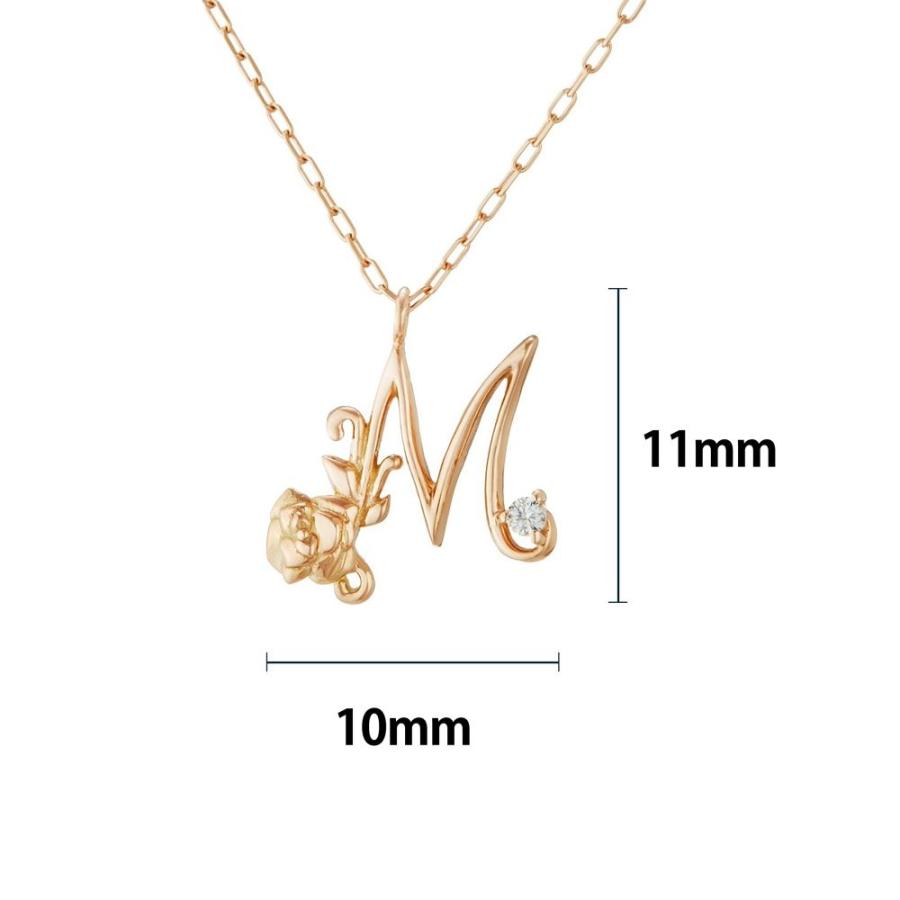 正規激安 キャーロ ディ ディアマンテ Chiaro Di Diamante K10ピンクゴールド ダイヤモンド ローズイニシャルmペンダントネックレ 肌触りがいい Mobile Scotturb Com