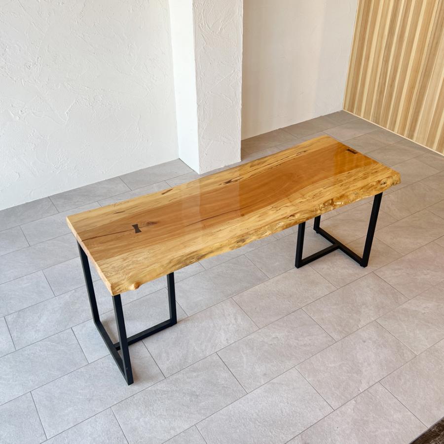 ダイニングテーブル 栃 トチ 天然木 一枚板 ウレタン塗装 幅172cm 61cm 