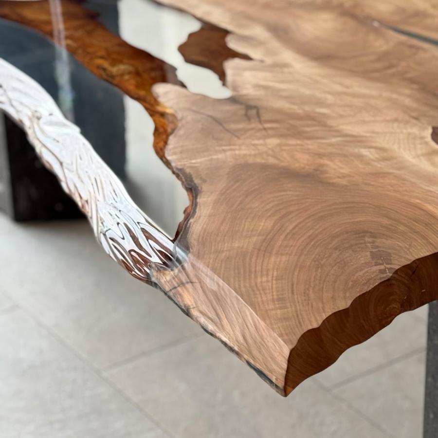 桜×レジン一枚板テーブル 一点もの】サクラ 桜 レジンテーブル ダイニングテーブル 一枚板