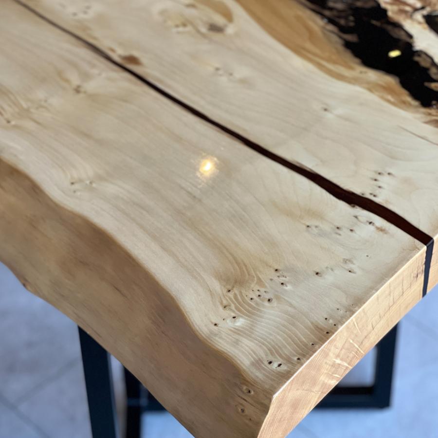 一点もの】イチョウ 銀杏 カウンター ダイニングテーブル 一枚板
