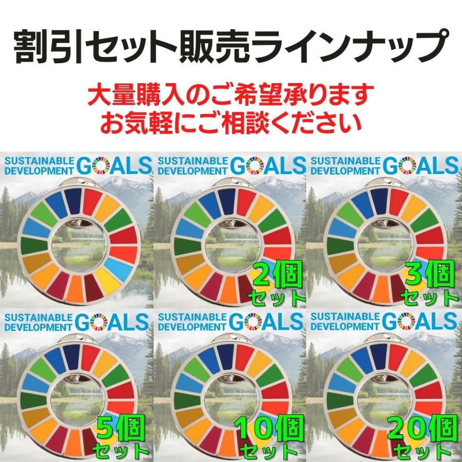 SDGs バッジ 本物 17の目標 ピンバッジ 正規品 国連開発計画ショップ限定 平型タイプ 予備の留め具付き｜sustaina1｜11
