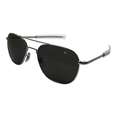 A C Kerman Outdoor レディース バヨネット寺院と真の色グレーガラスレンズとaoメガネオリジナルパイロットサングラス57ミリメー お求めやすく価格改定