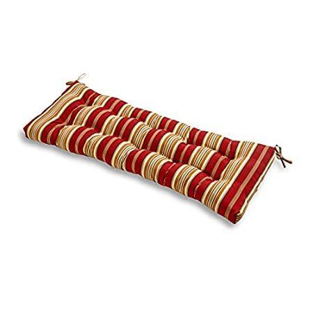 贅沢 South Pine Porch Roma Stripe 44-inch Swing/Bench Cushion, 1 Count (Pack of クッション