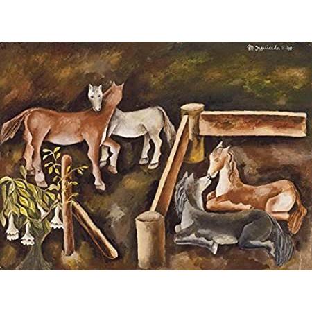 値頃 Izquierdo Maria ジクレー 壁の装飾 マリアイスキエルドの愛情のある馬 ビッグサ