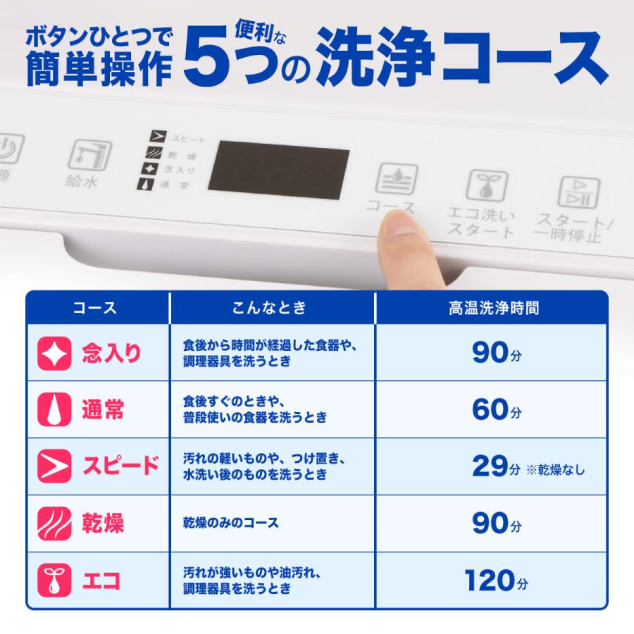 自動給水食器洗浄機 食洗機 食器洗い器 工事不要 排水 おすすめ 据置型 コンパクト Lehidw4000wh 節水 ホワイト Smativ 日本正規メーカー メーカー1年保証 Ed Su Su Mu 通販 Yahoo ショッピング