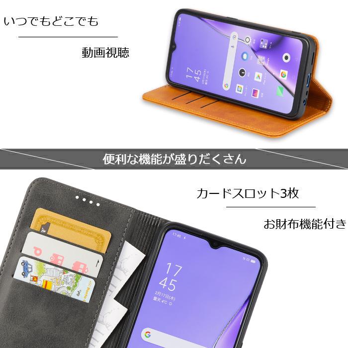 OPPO A5 2020 ケース オッポA5 スマホケース 手帳型 ヴィンテージ