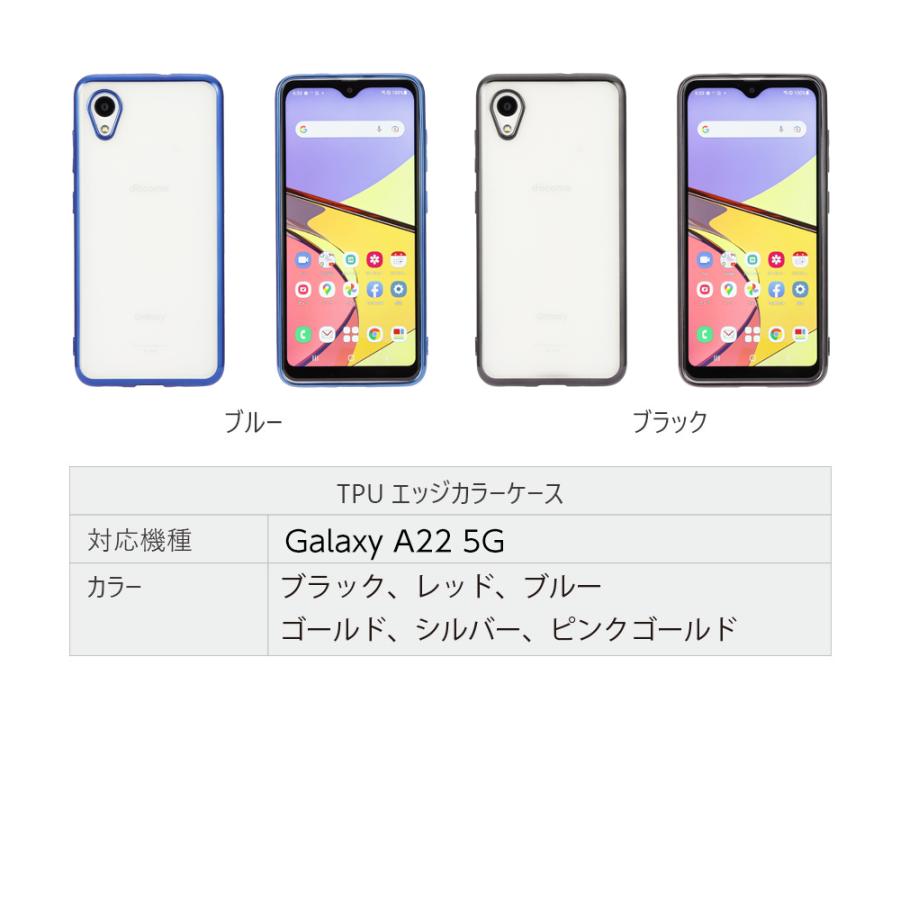Galaxy A22 5G ケース ギャラクシーA22 スマホケース 半透明 TPU