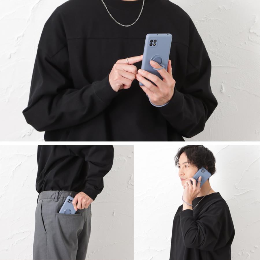 AQUOS R7 ケース シリコンリング 保護 アクオス スマホケース かわいい