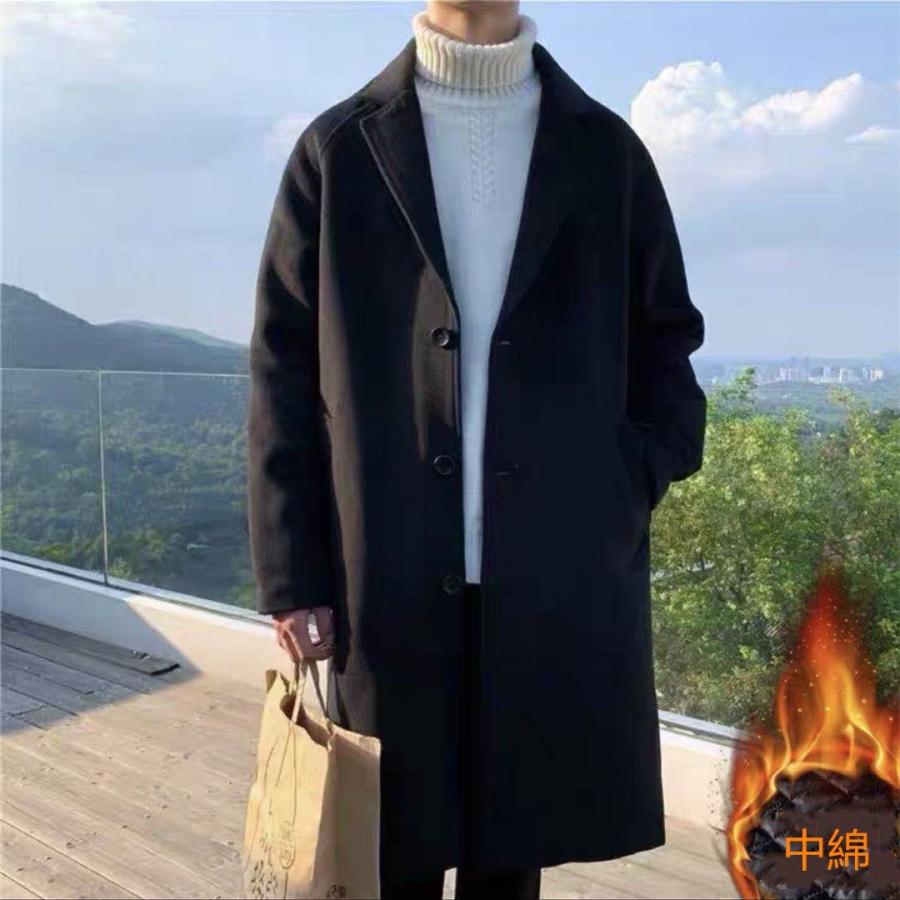 メンズファッション 緑林シリーズ ロングコート 中綿 メンズ チェスターコート トレンチコート 韓国ファッション 膝丈 長袖 ラシャコート 着痩せ お洒落 秋冬 ロング丈 テーラードジャケット U90eyomvbu Www Ludlowbar Com Au