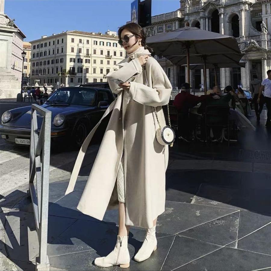 美しい 超ロングコート レデイース チェスターコート トレンチコート 韓国ファッション 足元 長袖 ラシャコート ホワイト 着痩せ お洒落 秋冬 ロング丈 ベルト付き 独創的 Zoetalentsolutions Com