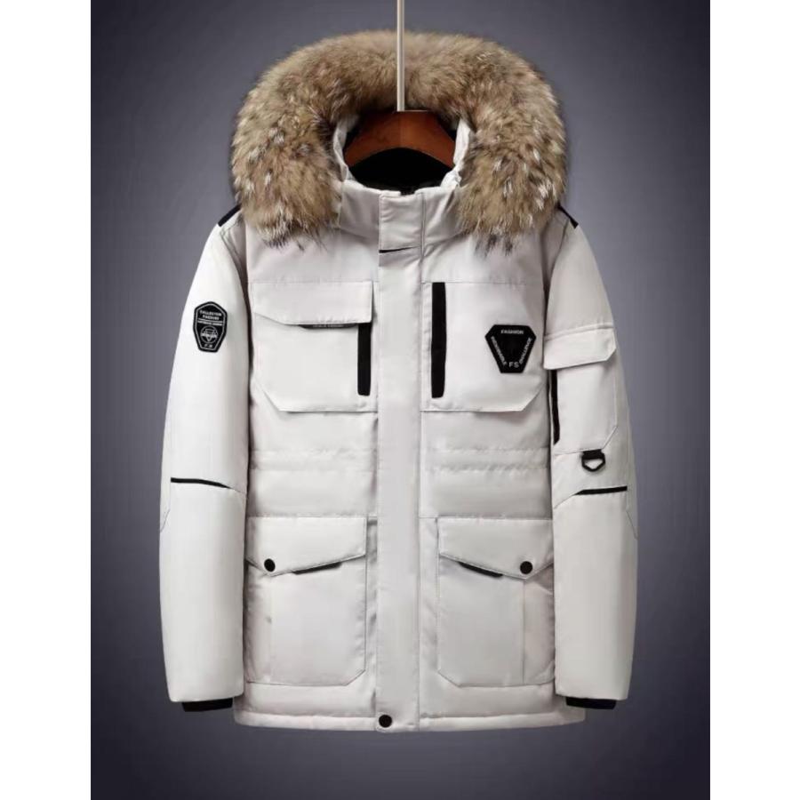 ダウンコート メンズ ダウンジャケット 冬アウター 流行 冬用 ホワイト ブラック おしゃれ かっこいい 送料無料 韓国ファッション 防寒 暖かい あったか 送料無料キャンペーン