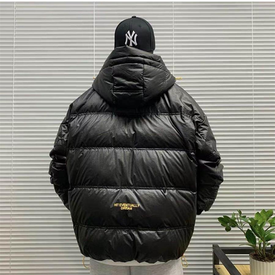 ダウンコート メンズ ダウンジャケット 冬アウター 流行 ピカピカ 冬用 カジュアル おしゃれ かっこいい 人気 韓国ファッション 防寒 暖かい あったか 保温 再再販