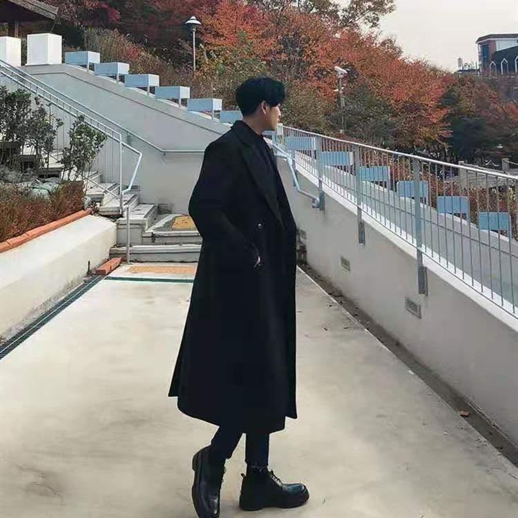 ラシャコート ロングコート メンズ チェスターコート トレンチコート長袖 膝丈 ビジネスマン 着痩せ 無地 おしゃれ 韓国ファッション ブルー ブラック 秋冬 Style Hana 通販 Yahoo ショッピング