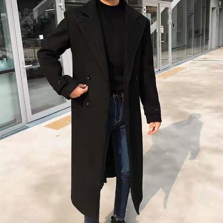 ラシャコート ロングコート メンズ チェスターコート トレンチコート長袖 膝丈 ビジネスマン 着痩せ 無地 おしゃれ 韓国ファッション ブルー ブラック 秋冬 Style Hana 通販 Yahoo ショッピング