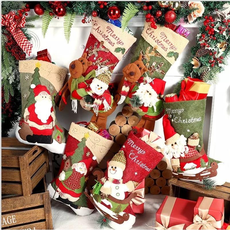 クリスマス クリスマスソックス 靴下 大きいサイズ ツリー 飾り 壁掛け 玄関飾り ギフト クリスマス糖袋 かわいい サンタクロース オーナメント 送料無料 1964z Style Hana 通販 Yahoo ショッピング