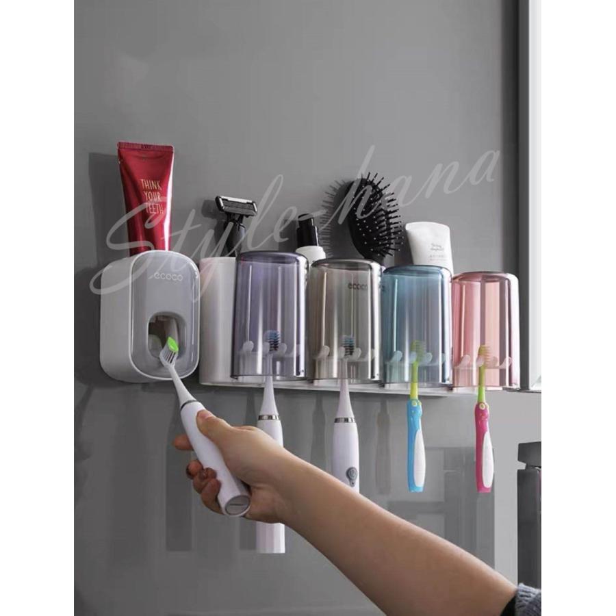歯ブラシスタンド 歯磨きカップ 収納ケース ハブラシ たて ハブラシ粉 うがい コップ スタイリッシュ 便利 スタンド 衛生的 壁面付けに収納 送料無料 07t Style Hana 通販 Yahoo ショッピング