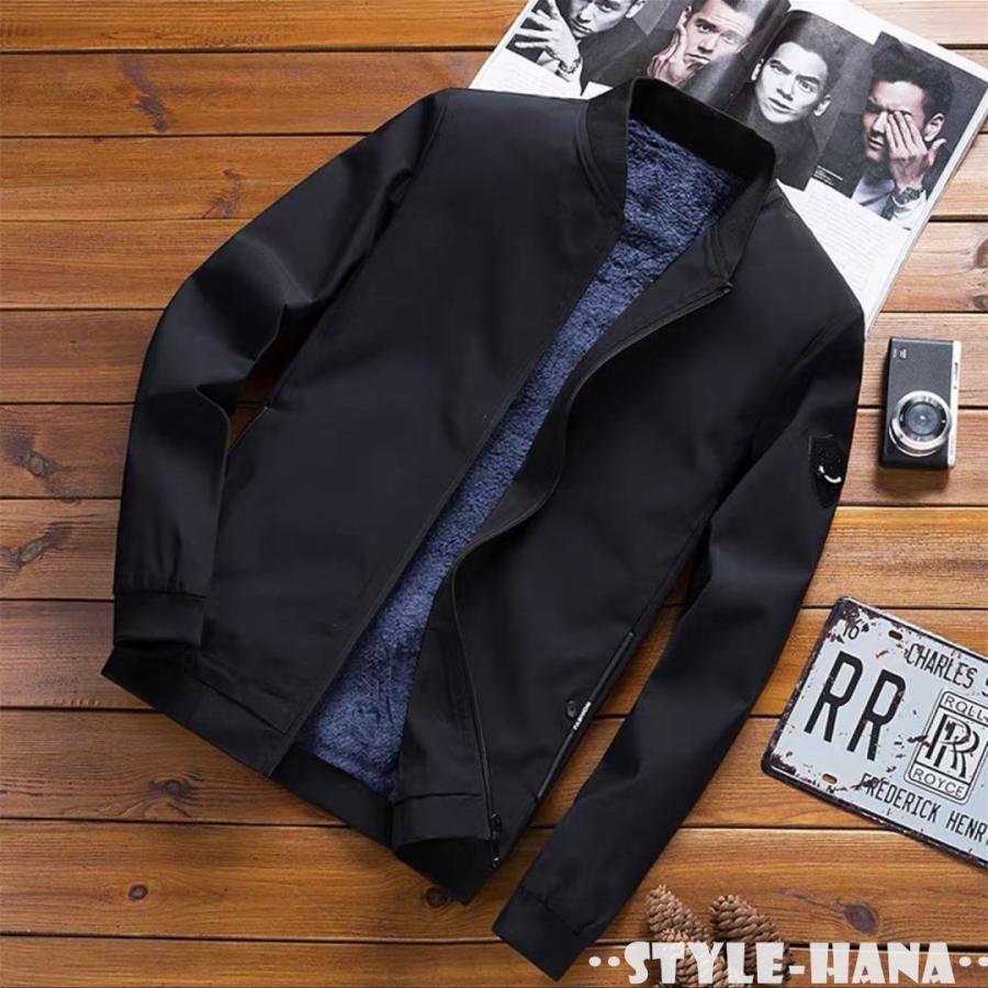 ブルゾンジャケット メンズ スタジャン 秋冬 ジャンパー 送料無料 スポーツ 大きいサイズ 無地 裏起毛 厚手 防寒 暖かい おしゃれ 韓国ファッション アウター スタジャン カラー ブラック Bollywoodpapa Com
