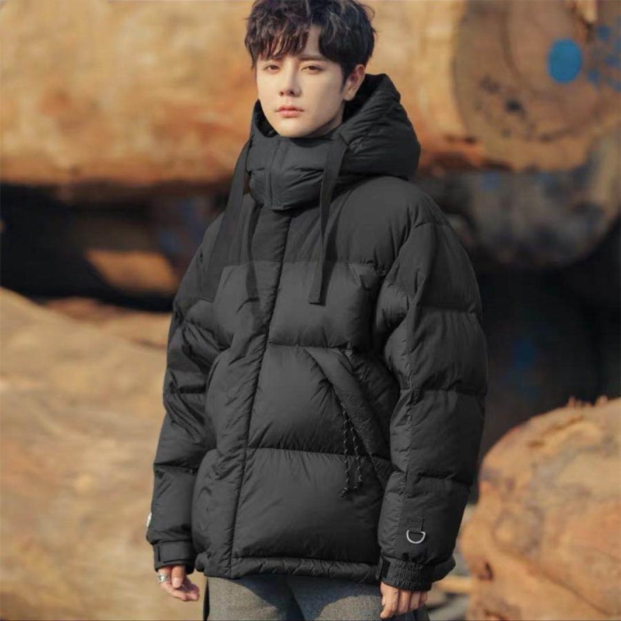 ダウンジャケット メンズ ショット丈 ダウンコート フード付き 人気 カッコイイ 韓国ファション 30代40代50代 軽量 保温 防風 冬服 おしゃれ あったかい 21年ファッション福袋
