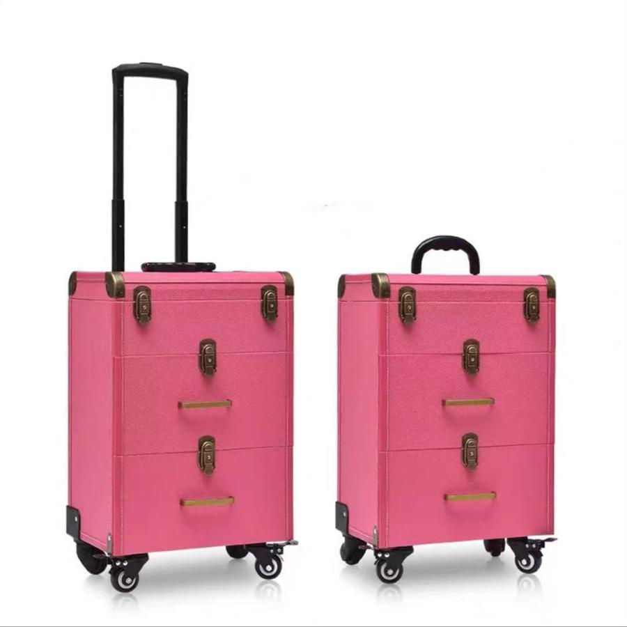 販売済【プロ仕様】スーツケース型移動式ネイル台ツール収納【出張ネイル】