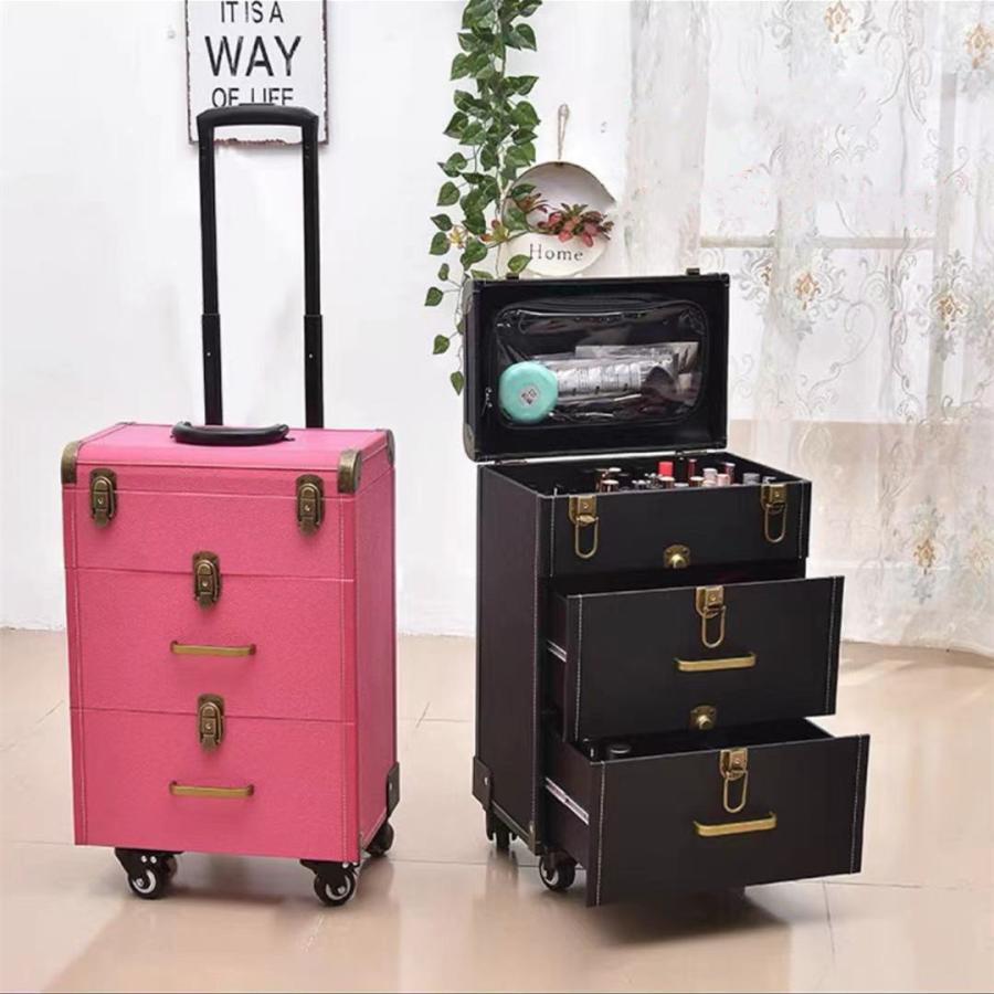 ネイル器具収納 キャスター付き プロネイル仕様 出張ネイル トロリーケース 大容量 ネイル収納 ジェルナイルledライト 化粧品収納 収納ケース 便利 送料無料 Style Hana 通販 Yahoo ショッピング