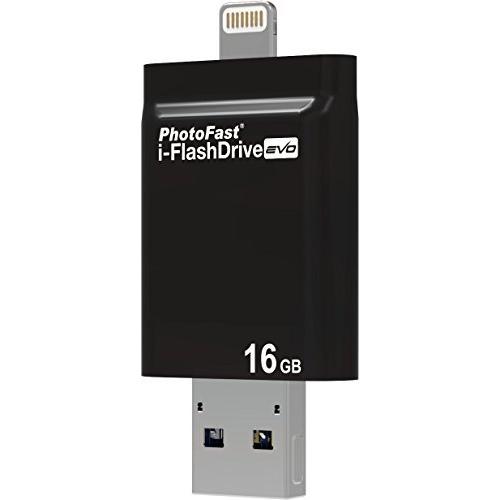 【超新作】 PhotoFast Lightningコネクタ搭載USBフラッシュメモリー「i-FlashDrive EVO」16GB IFDEVO16GB Lightningコネクタ