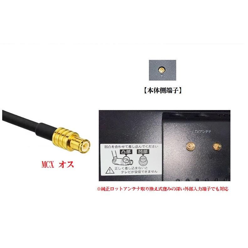 互換：ドリームメーカー対応 MCXオス端子 地デジアンテナPN0908A