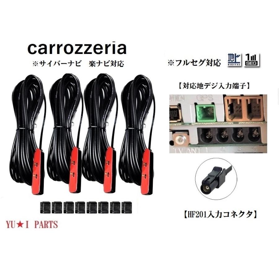 HF201パイオニア カロッツェリア 地デジアンテナ 4本AVIC-HRV110G AVIC