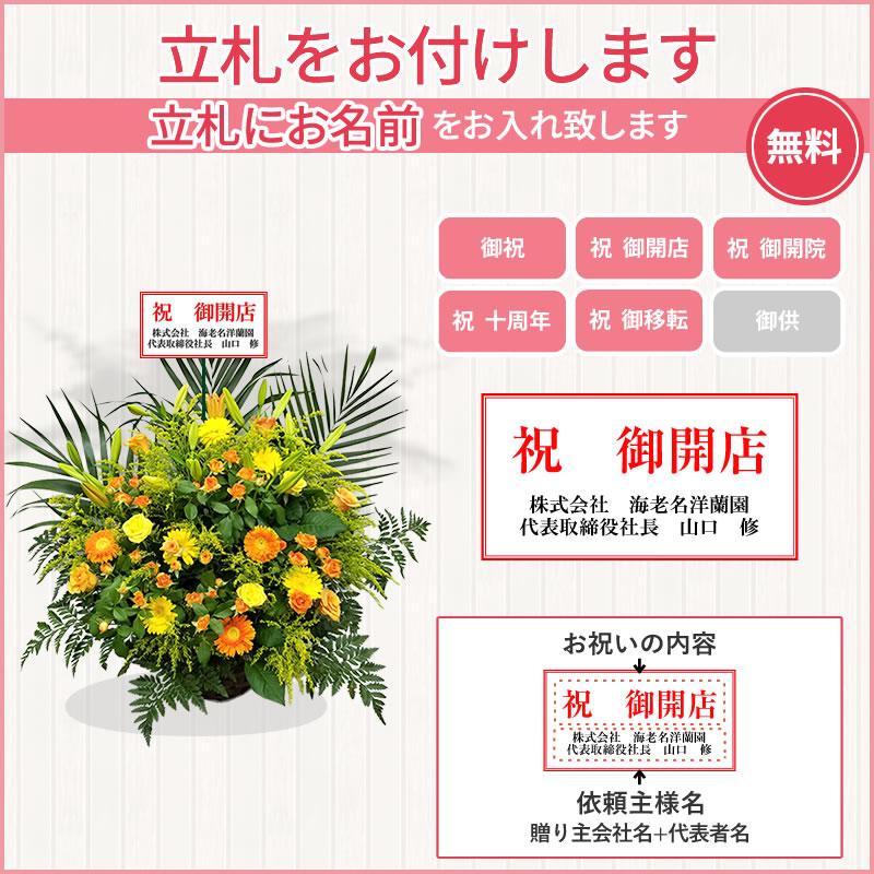 フラワーアレンジメント アレンジ花(L)色指定 10000円(税別) 60cm位  お祝い 開店 開業 開院 移転 結婚式 誕生日 花 お供え フラワーギフト【flw-10000】｜sutandobana｜17