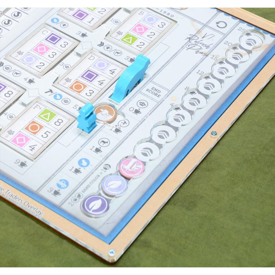 【英語版】コーヒートレーダーズ オーバーレイ×5枚セット(収納ケース付き) ボードゲーム オーガナイザー 送料無料 ルール 個人ボード_6