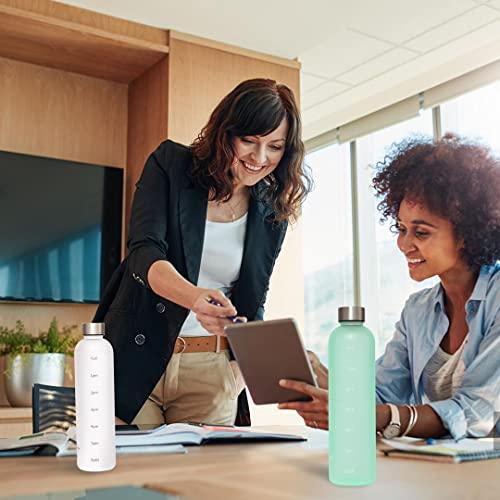 Healthywish タイムマーカー付きウォーターボトル 1リットル 水筒 1000ml スリムでおしゃれ 透明の水筒 1000ml シル Teca051bc6c0 素敵な暮らしのヒットテン 通販 Yahoo ショッピング