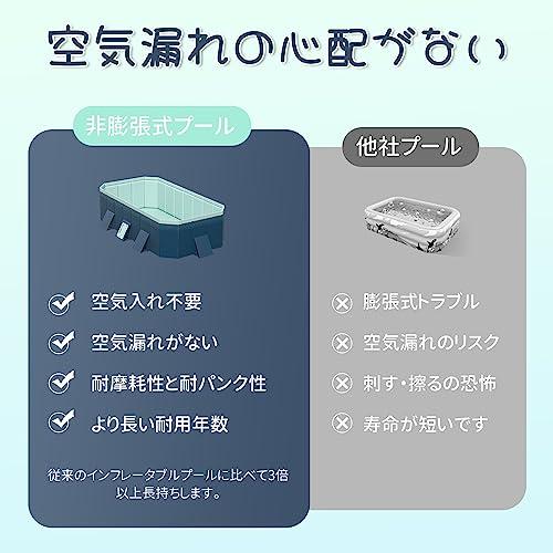 OMATA 2023 初登場・新デザイン プール 非膨張式プール ビニールプール 空気入れ不要 大型 2.95M 長さ295 x幅165 x高さ 95M 空気入れ不要 テンジクブルー 長さ295x幅165 x高さ55cm