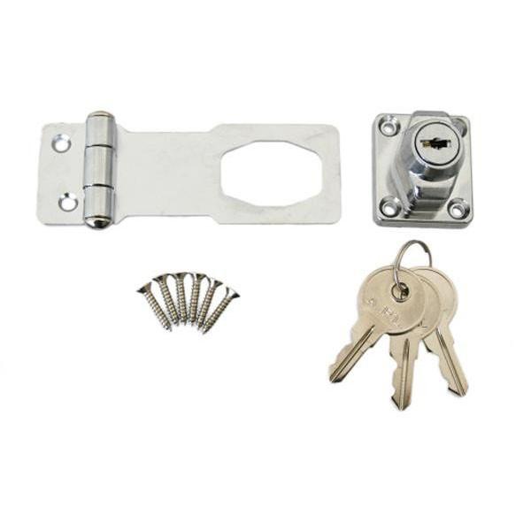 ドア鍵 後付け 簡単 簡易 引き戸鍵後付け 鍵つき掛金錠 75mm 3本キー 0674bumm素敵な小物 お
