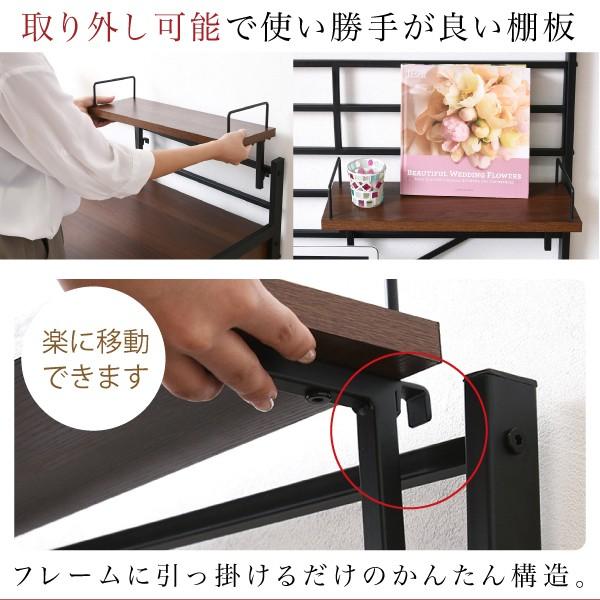 2WAY パソコンデスク 上部収納 幅 90cm 高さ調節 多機能デスク 木製