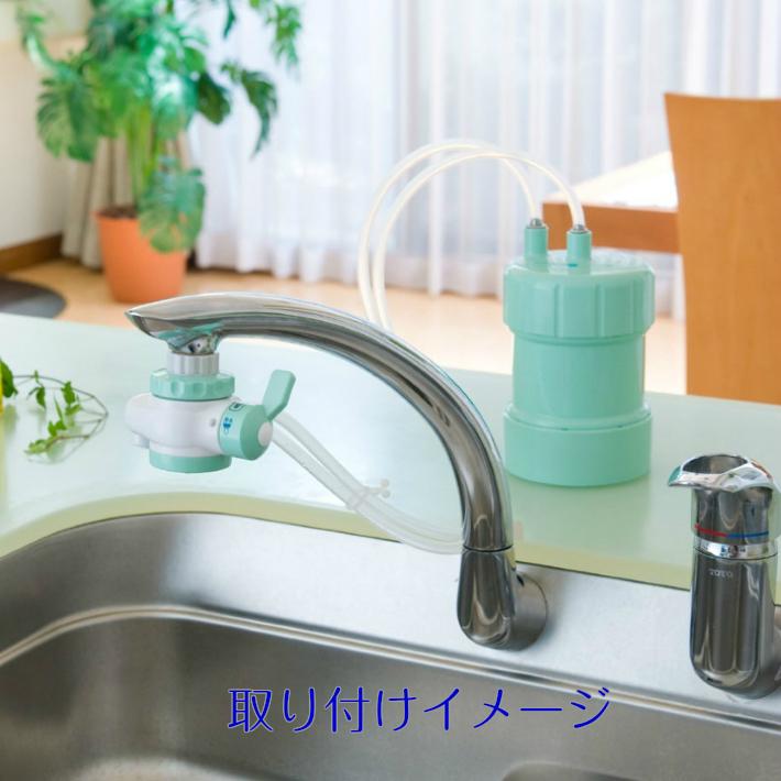 浄水器 蛇口直結型 家庭用 ピュリフリー PF-4PW ツートンカラー