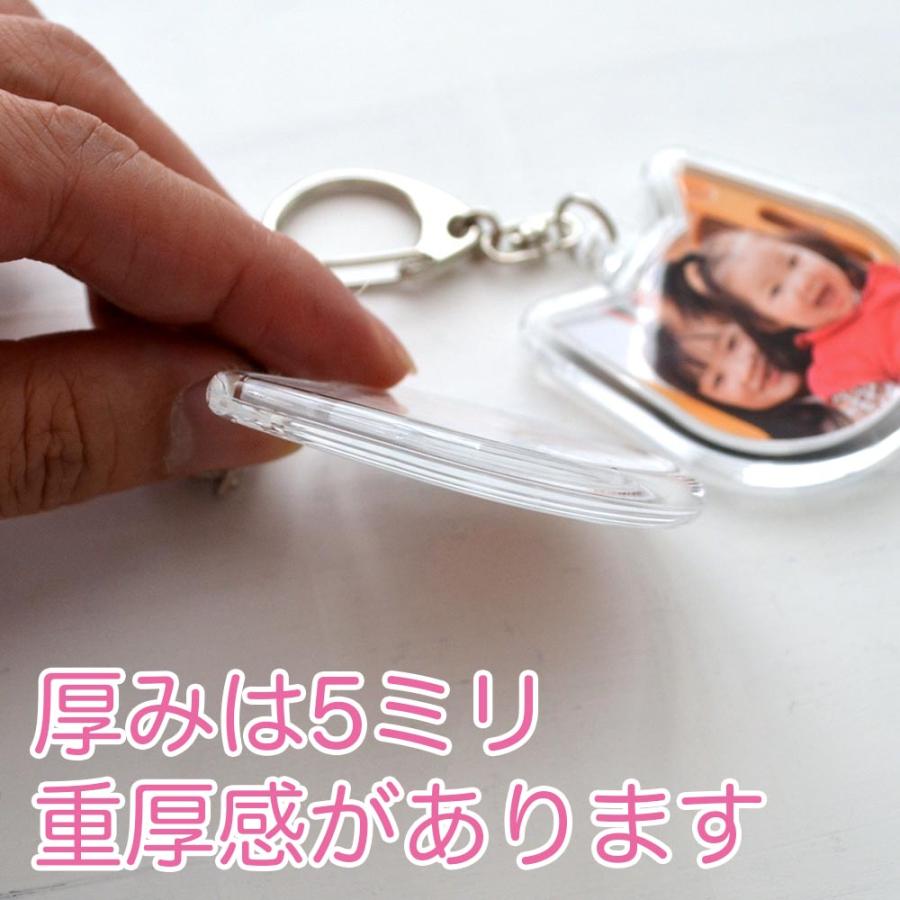 写真入り アクリル製 キーホルダー 両面 動物型 5個 誕生日 プレゼント