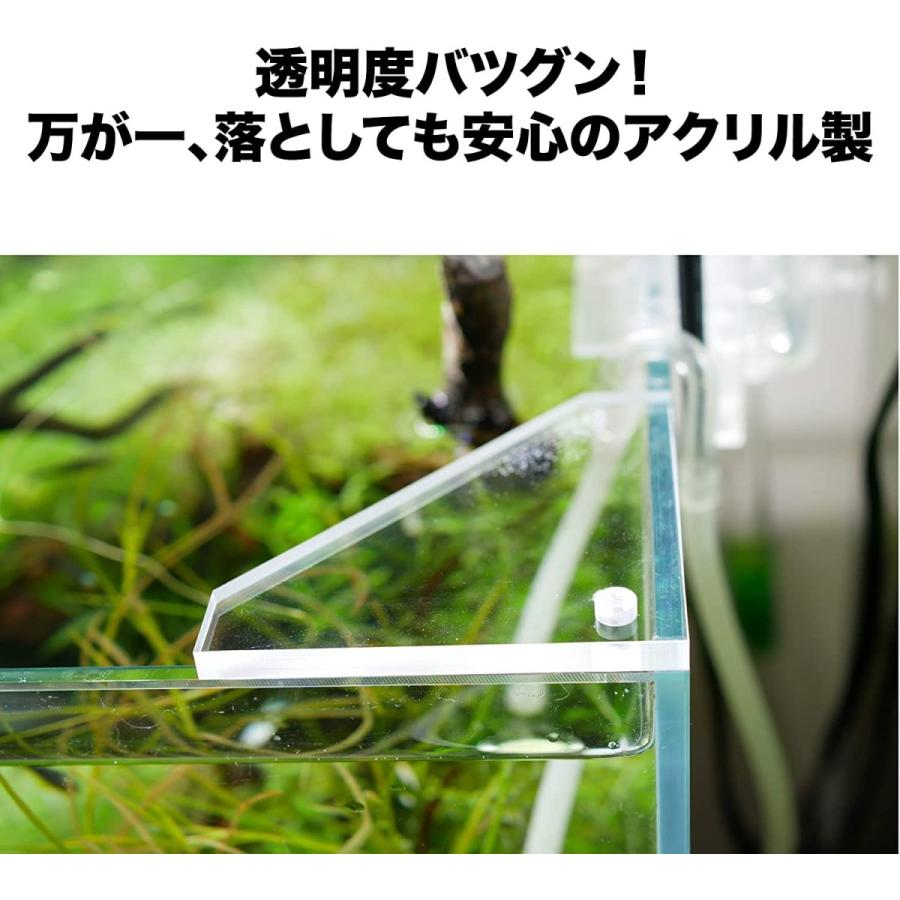エアガード 水槽 小 小型水槽 ６０cm水槽用 水槽の角に置くだけ簡単 エアレーションの水しぶきをガッチリガード A1e 素敵な暮らし 通販 Yahoo ショッピング