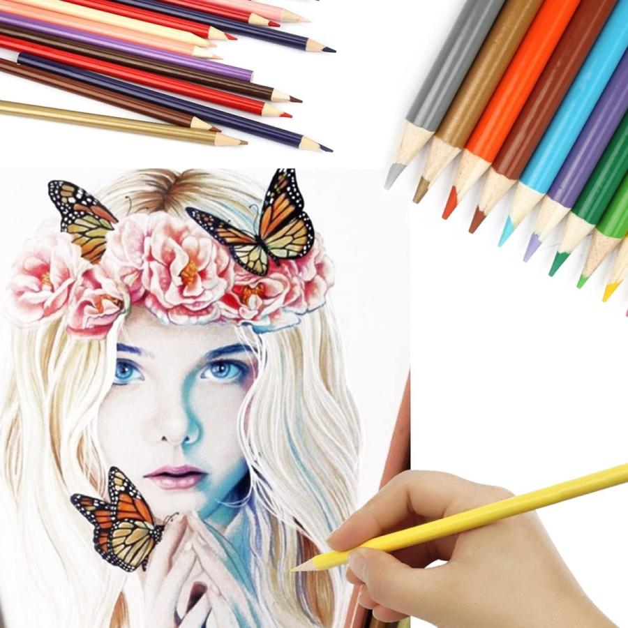 色鉛筆 100色以上 セット 160色鉛筆 塗り絵 プレゼント 鉛筆削り 消しゴム付き :m1e2502199:素敵な暮らし - 通販