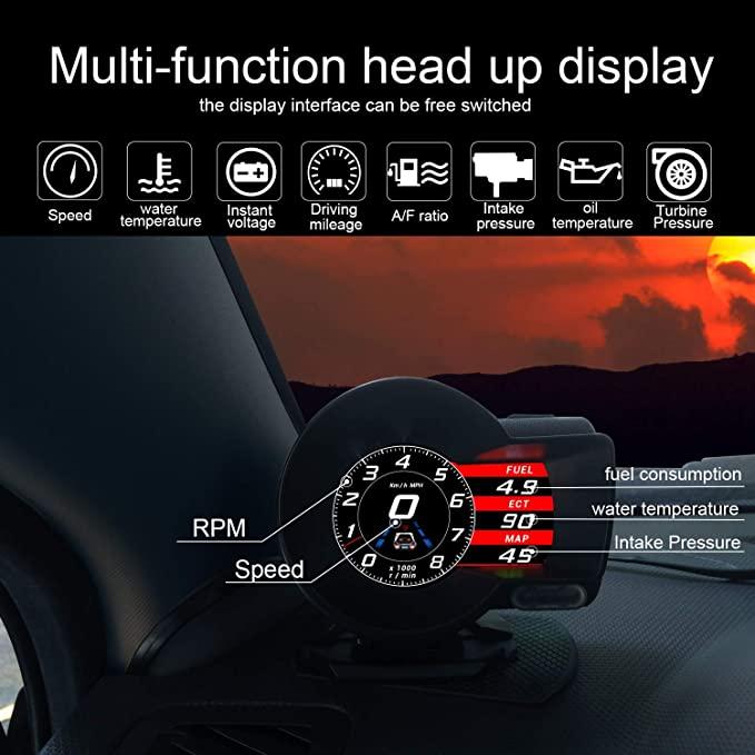 スピードメーター 車 車載スピードメーター Obd2マルチメーター ドライブドクター ヘッドアップディスプレイ M1e 素敵な暮らし 通販 Yahoo ショッピング